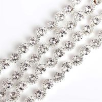 【CW】 1Yard/Lot Color Round Sew Claw Rhinestones Chain Wedding Clothing Garment Hand Decoration