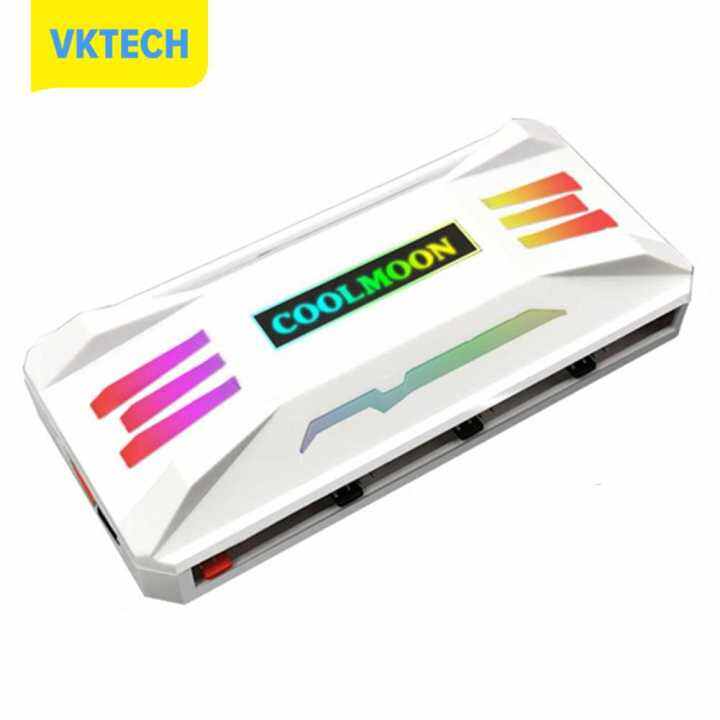 [Vktech] COOLMOON RGB Controller 4Pin PWM 5V 3Pin ARGB Fan PC Case ...