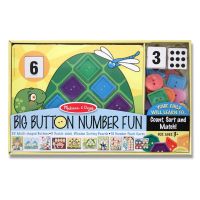 [55ชิ้น] รุ่น 4319 ชุดกระดุม เรียนรู้ ตัวเลข รูปร่างและสี 10 แผ่น Melissa &amp; Doug Big Button Number Fun 55 Pcs Pattern Blocks รีวิวดีใน Amazon USA แบบต่างๆ 10 แบบ