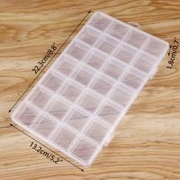 N1HE Transparent Plastic Jewelry Organizer Box Compartment Storage Container for Bead Rings Jewelry Display Organizer 28 Slot