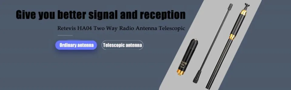 Retevis Way Radios Antenna,SMA-F 144/430MHz Dual Band Handheld Antenna,Telescopic,for  RT29 RT-5R RT5 RT-5RV RT21V BaoFeng UV-5R BF-F8HP BF-888S UV-82 UV5RA Walkie  Talkies(1 Pack) Lazada
