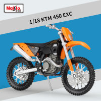 Maisto 1:18 KTM 450 Exc Motorcycle Simulated Alloy Model with Base