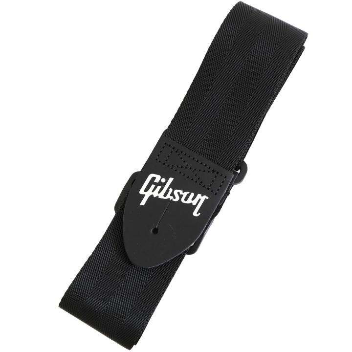 gibson-สายสะพายกีตาร์โปร่ง-สายสะพายกีตาร์ไฟฟ้า-กว้าง-2-ของแท้-รุ่น-regular-style-jet-black-สีดำ-made-in-usa