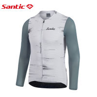 Santic เสื้อปั่นจักรยานผู้ชายแขนยาวแห้งเร็วเสื้อจักรยานฤดูร้อนระบายอากาศเสื้อผ้าจักรยานถนน M3C01151W