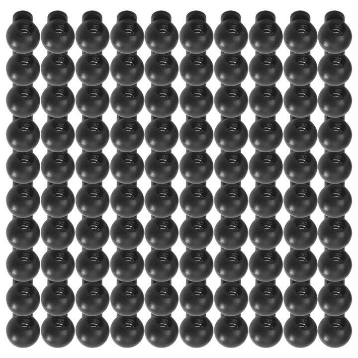 100-piece-cord-stopper-diy-black-plastic-connector-cord-lock-stopper-switch-cover