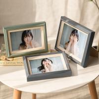 【Fast delivery】High-end Photo printing plus photo frame setting table custom washing photos to make photo album printing 5566778 inch wooden ornaments