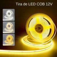 COB LED Strip Lights Tape 12V 24V 320LEDs/M High Density Flexible Bedroom Kitchen Closet Gaming Room Home Christmas Decor Lamps LED Strip Lighting