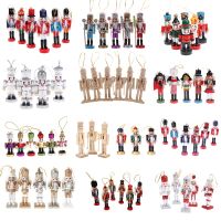 6/8/10/12/12.5/13cm Wooden Nutcracker Solider Figure Puppet Doll Handcraft For Children Gifts Christmas Home Office Decor