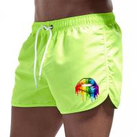 Men Shorts Lip Printing Sport Casual Fitness Breathable Training Drawstring Candy Colors Loose Summer Male Beach Pants S-3Xl