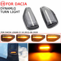 20222ชิ้น LED แบบไดนามิกด้านเครื่องหมายเลี้ยวไฟสำหรับ Dacia โลแกน II 2012 Sandero II 2012แปรง2018สีเหลืองอำพันตัวบ่งชี้ Repeater โคมไฟ