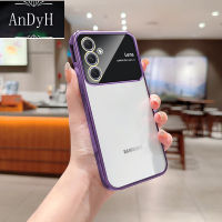 AnDyH Phone Case For Samsung A54 5G Electroplated Transparent Soft TPU Glass Camera Protector Back Cover