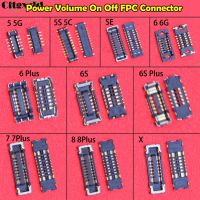 Cltgxdd 1PCS Power Volume On Off FPC Connector Plug On Motherboard Mainboard for iPhone 5 5G 5C 5S SE 6 6P 6S 6SP 7 7P 8 Plus X