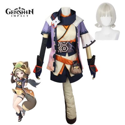 Game Genshin Impact Honey Sayu Cosplay Costume Lovely Dress Hat Tail Full Set Inazuma Sayu Outfits For Comic Halloween Role Play