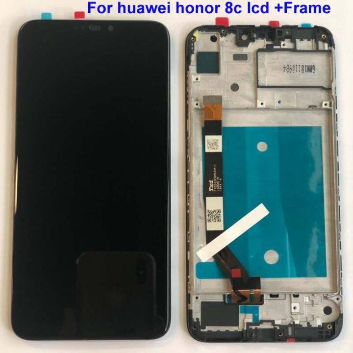 จอแอลซีดี-frame6-26นิ้วสำหรับ-huawei-honor-8c-ชิ้นส่วนจอสัมผัสแอลซีดีของเครื่องแปลงดิจิทัลสำหรับ-honor-8c-bkk-al10-bkk-l21แอลซีดี