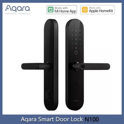 Aqara ประตูล็อคอัจฉริยะลายนิ้วมือบลูทูธ N100ปลดล็อค NFC ทำงานร่วมกับ Mijia Homekit สมาร์ทเชื่อมโยงกับกริ่งประตู