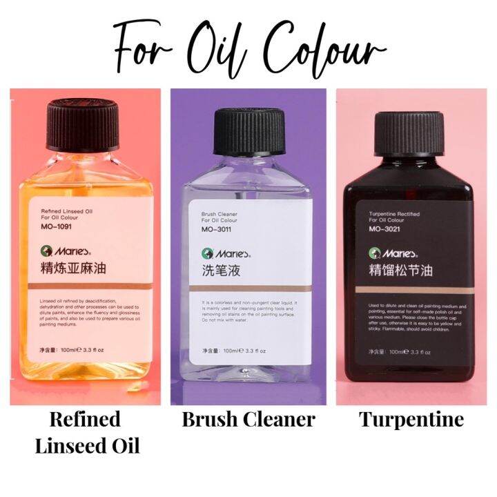 【New Original】 ☏ Brush / Linseed Oil Turpentine Lazada PH
