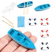 1PC Mini Paddle Boat Beach Chair Sea View Decoration Ornaments Micro Landscape DIY Fairy Garden Miniature Dollhouse Accessories