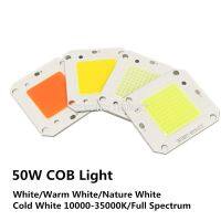 【❖New Hot❖】 yanjina85828158 5ชิ้น50W ไฟ Led Cob Chip พลังงานสูง Dc12v แหล่งกำเนิดแสง Dc32v 400nm-840nm หลอดไฟสีขาวสีขาวเย็นอุ่นสเปกตรัมเต็มที่3000K-30000K