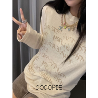 Cocopie เสื้อกันหนาว ผญ เสื้อแขนยาว เสื้อกันหนาว ทันสมัย ทันสมัย เท่ ทันสมัย WMY239179B 38Z230918