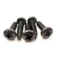 100pcs M1.4 M1.7 M2 M2.2 M2.5 M3 Mini kecil hitam 304 baja tahan karat lintas Phillips Pan kepala bulat sekrup kayu Self Tapping sekrup kayu