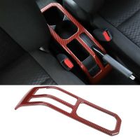 Carbon Fiber ABS Red Central Control Water Cup Holder Frame Cover Trim for Suzuki Jimny 2019-2020 Car Styling