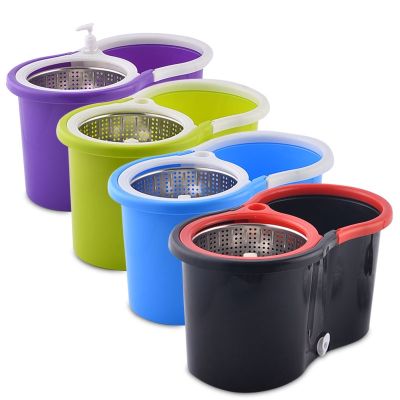 Hands-free lazy mop dual drive rotary mop household multifunctional pier cloth mop bucket set