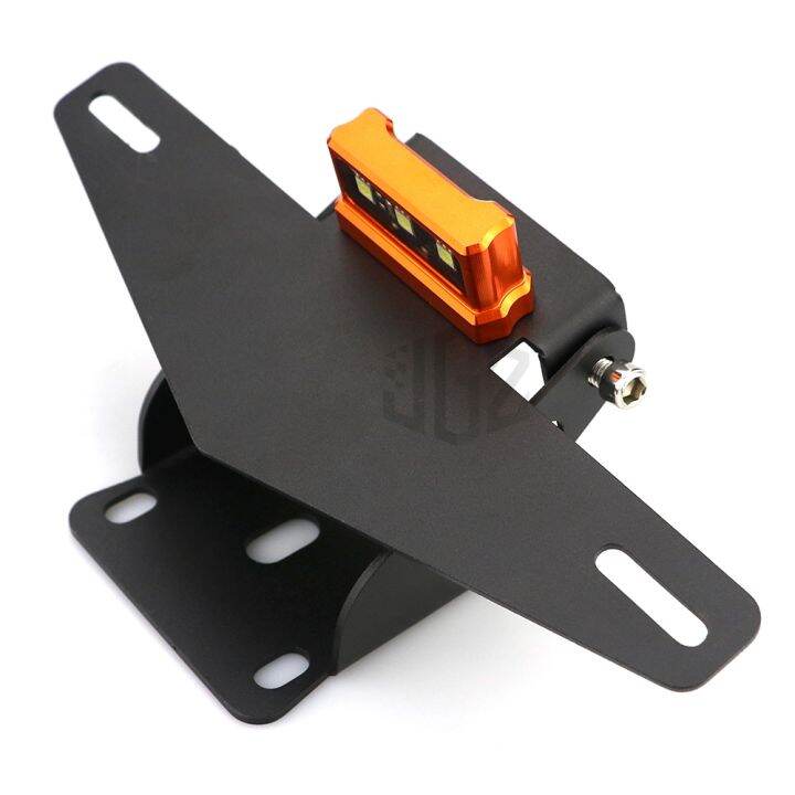 ที่วางป้ายทะเบียนรถจักรยานยนต์-ktm-duke-125-250-390-200-motorcycle-license-number-plate-holder-with-led