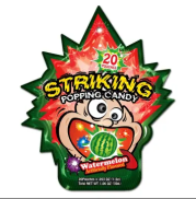 Kẹo Nổ Striking Lollipop Hong Kong Popping Candy Vị Dưa Gói 13.8g-nhỏ