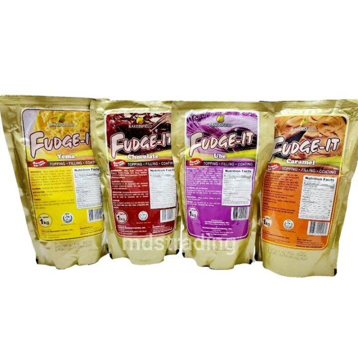 Bakersfield Fudgeit Chocolate Caramel Yema Ube 1kg Fudge It Topping