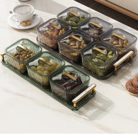 Tea Table Snack Box Dry Fruit Storage Light Luxury Fruit Plate Creative Divided Fruit Tray Living Room Snack Box Dried Fruit Tray