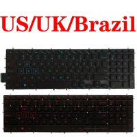 Us/uk/brazil/ คีย์บอร์ดแล็ปท็อปบีอาร์สำหรับ Dell G3 3590 3579 3779 3590 3593 G5 5500 15 5590 5587 7588 7590 7790 17ที่มีแสงไฟ