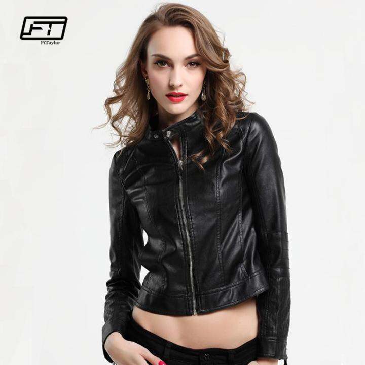 fitaylor-women-pu-leather-jackets-lady-black-pink-faux-leather-outwear-motorcycle-coat-spring-matte-biker-bomber-jacket