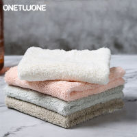 Onetwone พรมทำความสะอาดในห้องครัว3ชิ้น/ล็อต,แผ่นทำความสะอาดหม้อผ้าเช็ดจานซับน้ำได้ดีผ้าเช็ดจานไม้ถูพื้นสำหรับห้องครัวอุปกรณ์ทำความสะอาดน้ำมันหนา-(สุ่มสี)