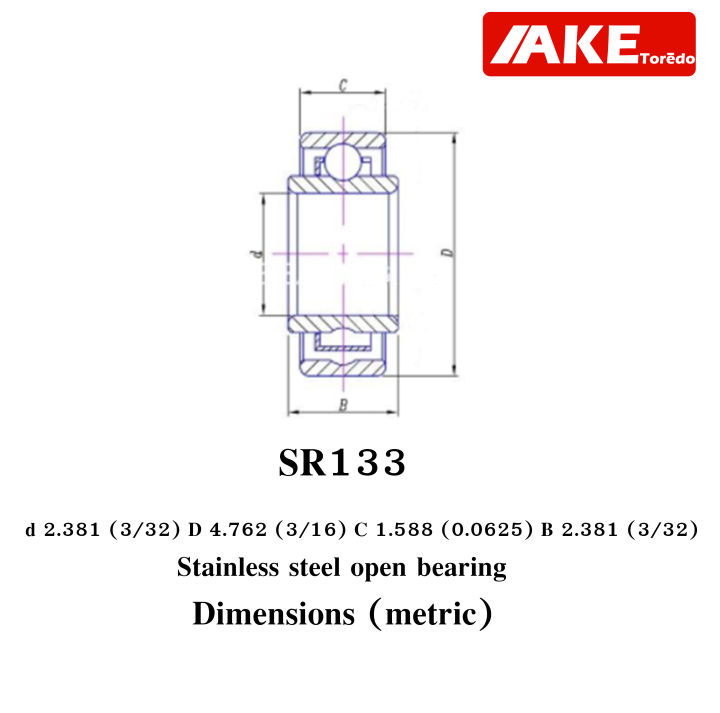 sr133-dental-bearing-ขนาด-3-32-x-3-16-x-1-16-stainless-steel-open-แบริ่งสำหรับหัตถกรรม-อะไหล่เครื่องหัตถกรรม-สำหรับเครื่องทำฟัน-sr-133-r-133-โดย-ake-tor-do