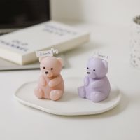 【CW】 Children  39;s birthday candles cartoon little bear scented creative cute aromatherapy handmade cake decor