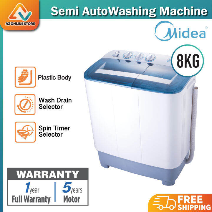 midea semi auto washing machine