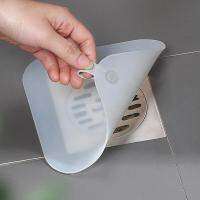 Floor Drain Silicone Mat Anti-smell Floor Cover Clear Square Tub Stopper Anti-odor Cover Insect-proof Hair Stopper Filter Traps Drains