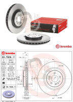 09 7606 11 จานเบรค ล้อ F (ยี่ห้อ BREMBO) รุ่น HC UV Benz ML-Class W163 350 ปี2005-2006