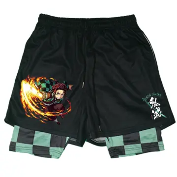 Anime Baki Hanma Gym Shorts Men Manga Print Workout Quick Dry