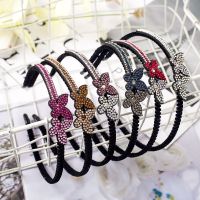 【YF】 Fashion Crystal Hairband Non-slip Bezel Colorful Rhinestone Flower Hair Hoop Bands Elastic Headbands for Women Accessories