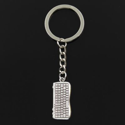 Keychain 14x31mm Computer Keyboard Pendants DIY Men Jewelry Car Key Chain Ring Holder Souvenir For Gift Key Chains