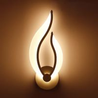 LED Light Modern Wall Lamp Acrylic Sconce 10W AC90-260V Flame Shape Indoor Bathroom Bedroom Living Room Hallway Art Decoration