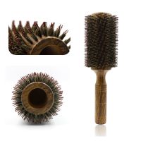 Professional Salon Hair Comb 80Mm Wood Round Hairbrush Roll Hairdresser Combs Boar Bristle Curly Hair Brush Straightening Brush cnv