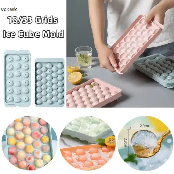 Silicone Ice Cube Tray Mold,Sphere Ice Ball Maker with Removable Lid,Ice  Cube Tray Balls for Whiskey,Cocktails and Homemade,Keep Drinks Chilled,Easy  Release Stackable Ice Cube Mold,BPA Free 