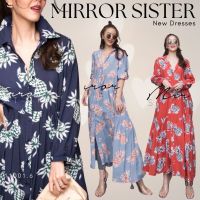 ?ป้าย Mirrorsister 11001.6 เดรสเชิ้ตลายสัปรส เนื้อผ้าทอลายพริ้วใส่สบาย ตัดต่อผ้า3ชิ้น ดีเทลคอปกเชิ้ต กระดุมผ่าหน้า ชุดเดรสผู้หญิง