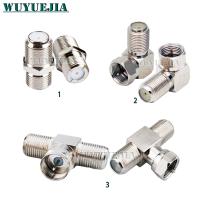 10pcs/ F Type Connector F Female to F Female Jack / Male Plug Straight 90° Right Angle T Type 3 Way Splitter F RF Adapter For TV