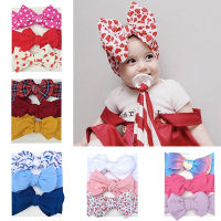 3 PcsSet Baby Girl Headband Elastic Bows Newborn Headbands For Girls Print Turban