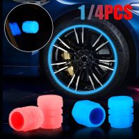 2022 Tire Blue Red Night Glowing Valve Cap Car Motorcycle Bike Wheel Hub Luminous Caps Decor Dustproof Nozzles Cover Tyre