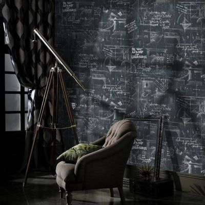 ❅┇ↂ Q QIHANG American Personality Poster English Alphabet Blackboard TV Background Bedroom Living Room Wallpaper 0.53mx10m 5.3m2