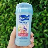 55% OFF ราคา Sale!! โปรดอ่าน EXP: 08/2022 โรลออนสติ้กสำหรับผู้หญิง Womens Deodorant &amp; Antiperspirant, Sweet Pea &amp; Violet Invisible Solid 74g (Suave®) ผลิตภัณฑ์ระงับกลิ่นกาย